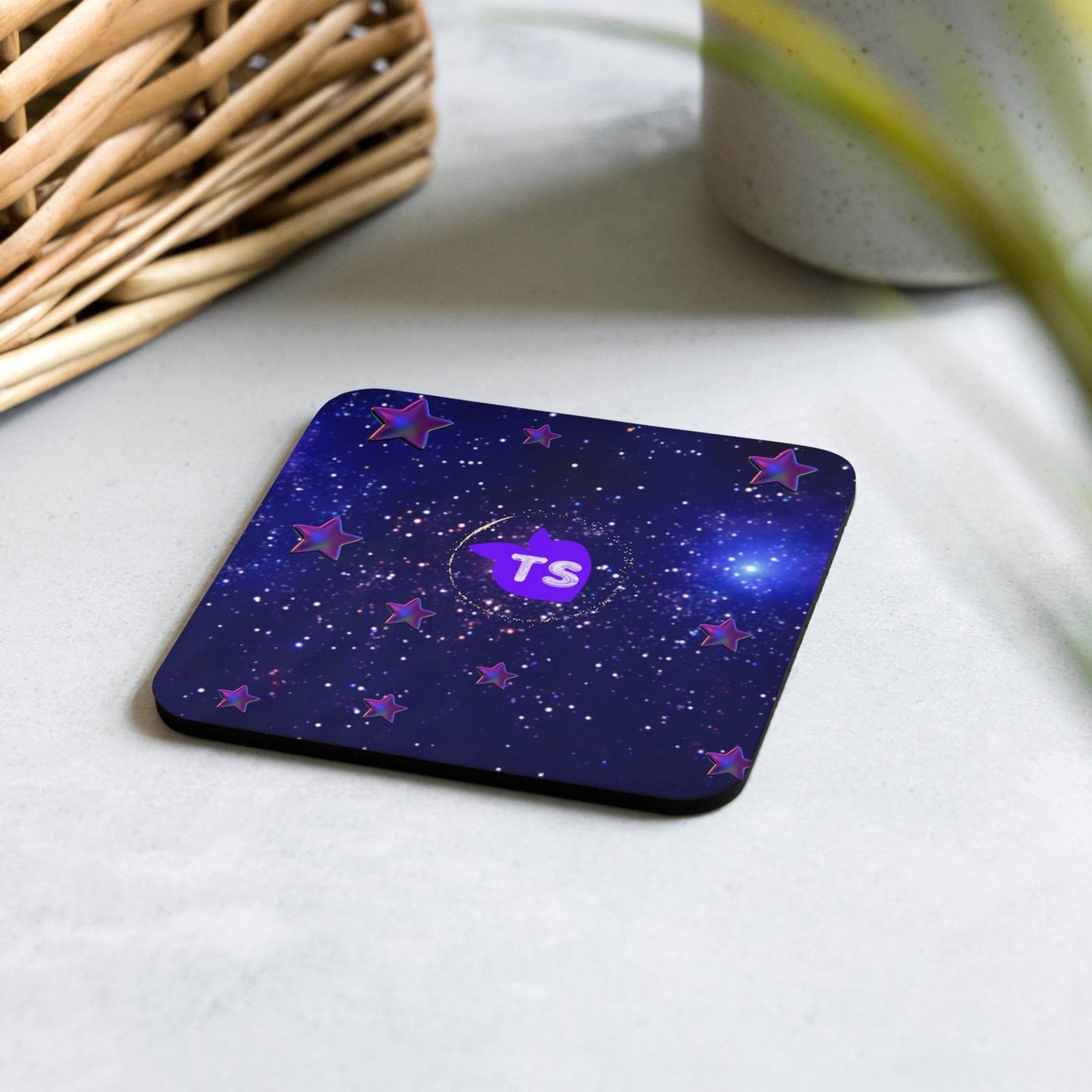 tsgabrielle • Édition Spatiale • Cork-Back Coaster • 3.74″×3.74″ - tsgabrielle