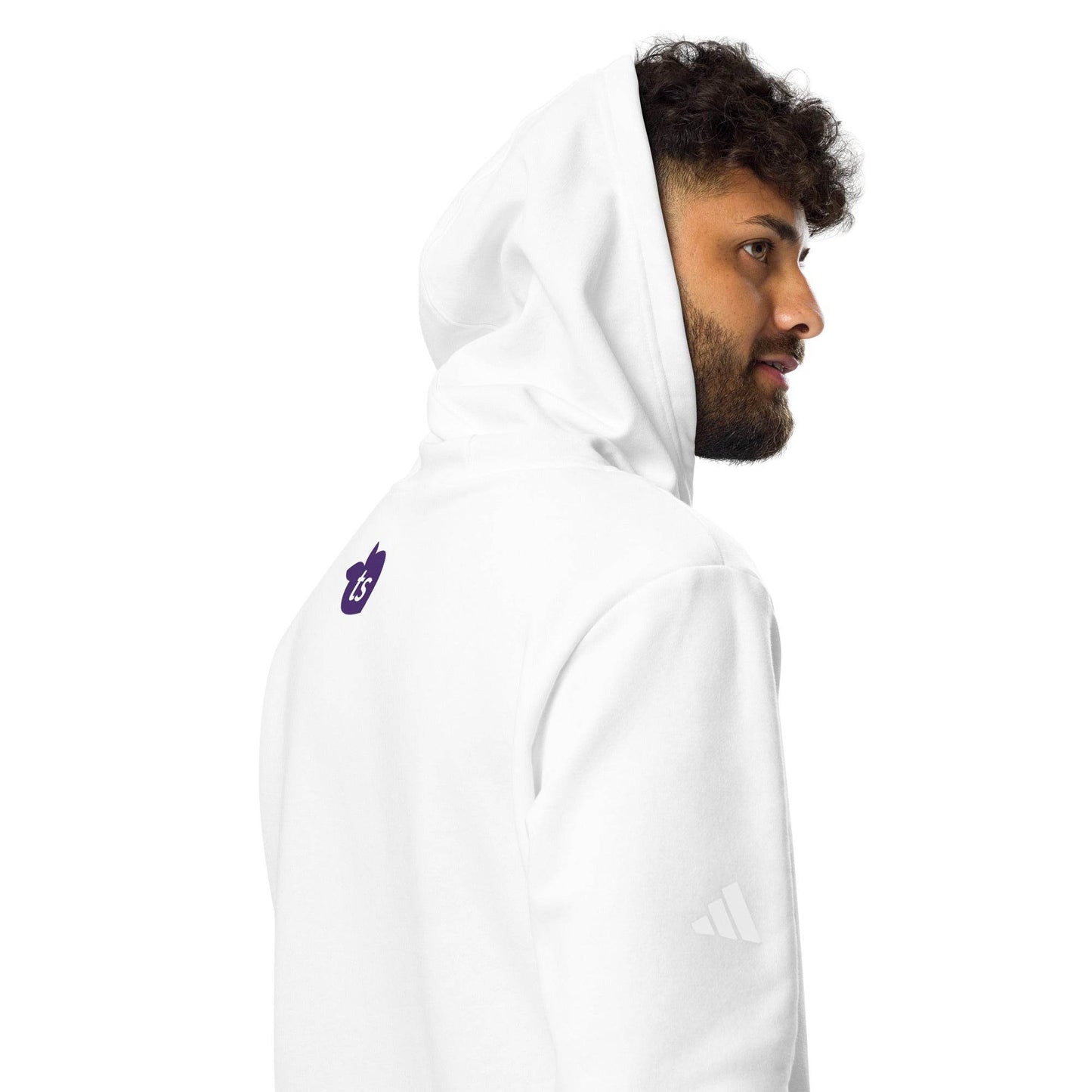 adidas® by tsgabrielle • Men's • Paris - La Tour Eiffel • Fleece Hoodie • White - tsgabrielle