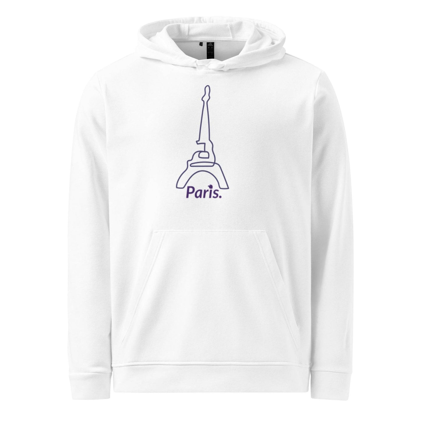 adidas® by tsgabrielle • Men's • Paris - La Tour Eiffel • Fleece Hoodie • White - tsgabrielle