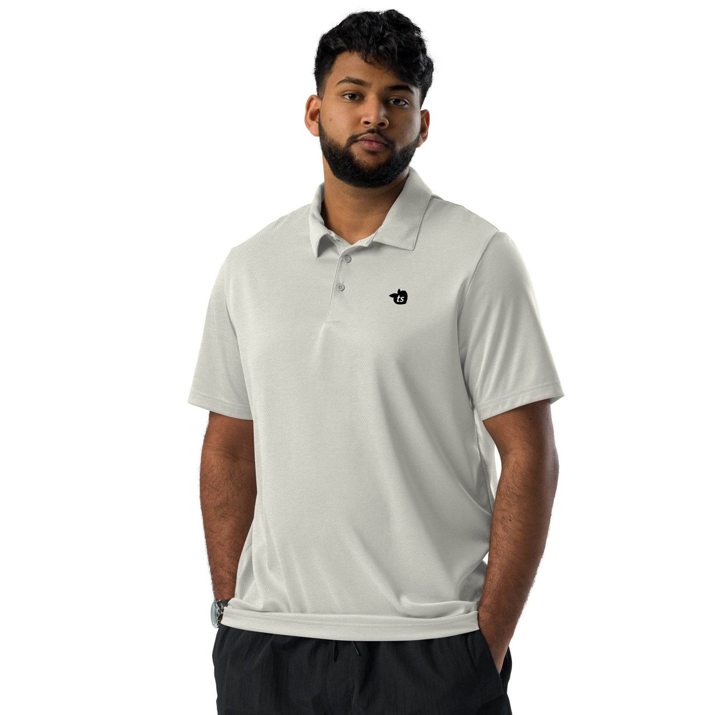 adidas® by tsgabrielle • Men's • Space-Dyed Polo • Grey One Heather - tsgabrielle