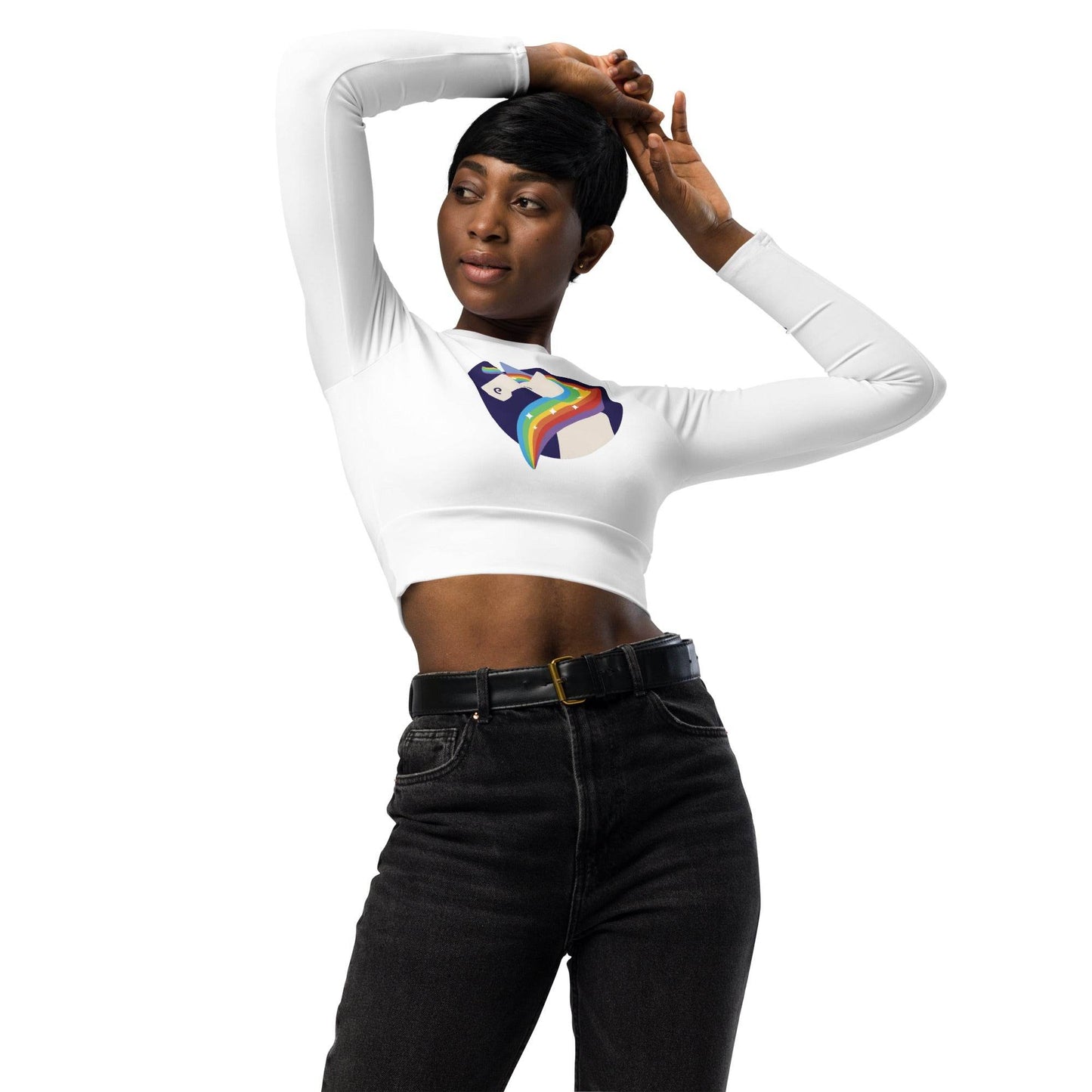 tsgabrielle • Trans / Women's • Unicorn - Moonwhisper • Long-Sleeve Crop Top - tsgabrielle