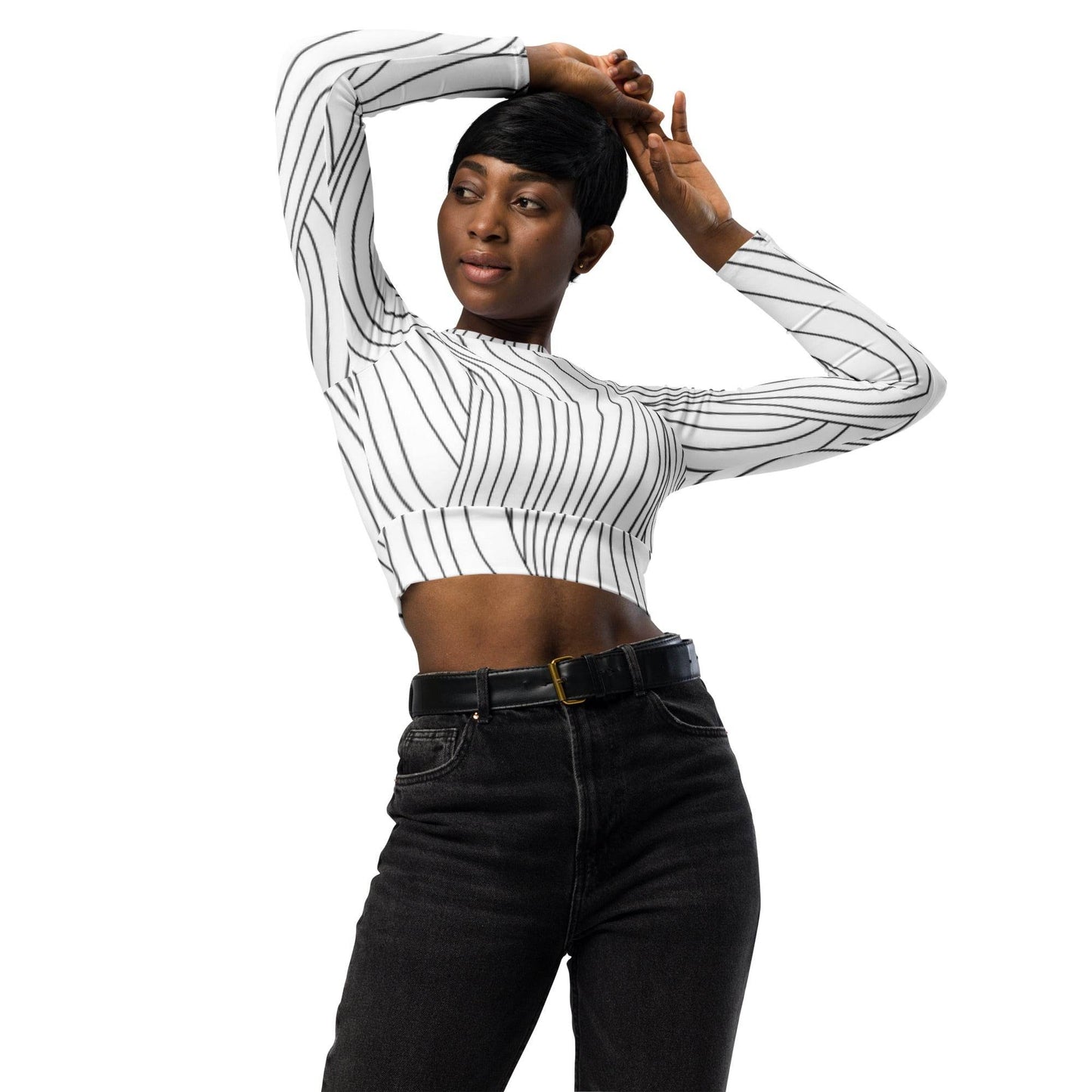 tsgabrielle • Trans / Women's • Long-Sleeve Crop Top • White - tsgabrielle