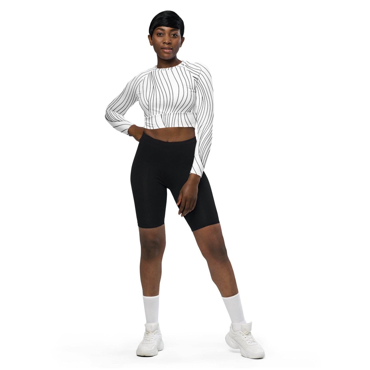 tsgabrielle • Trans / Women's • Long-Sleeve Crop Top • White - tsgabrielle