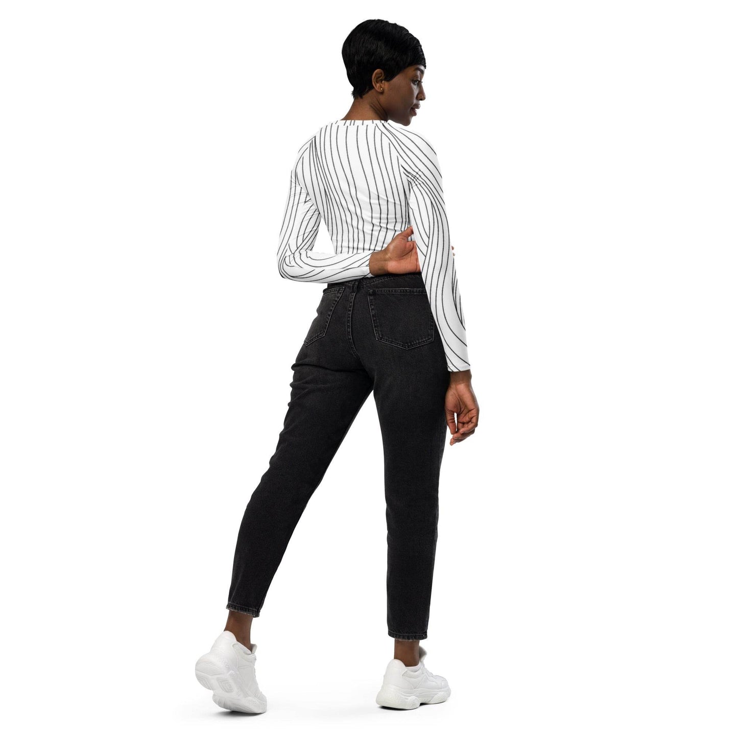 tsgabrielle • Trans / Women's • Long-Sleeve Crop Top • White - tsgabrielle