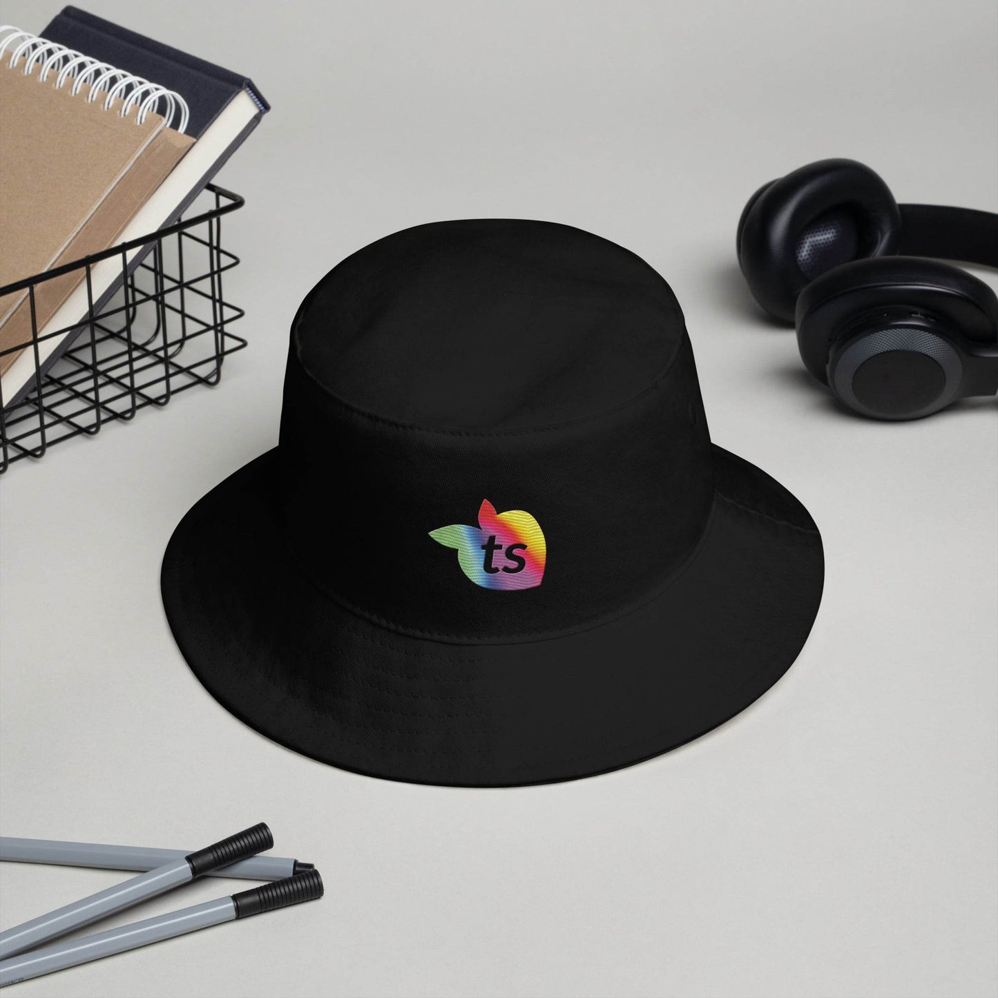 tsgabrielle • Pride 2025 • Bucket Hat • Black • Organic Cotton - tsgabrielle