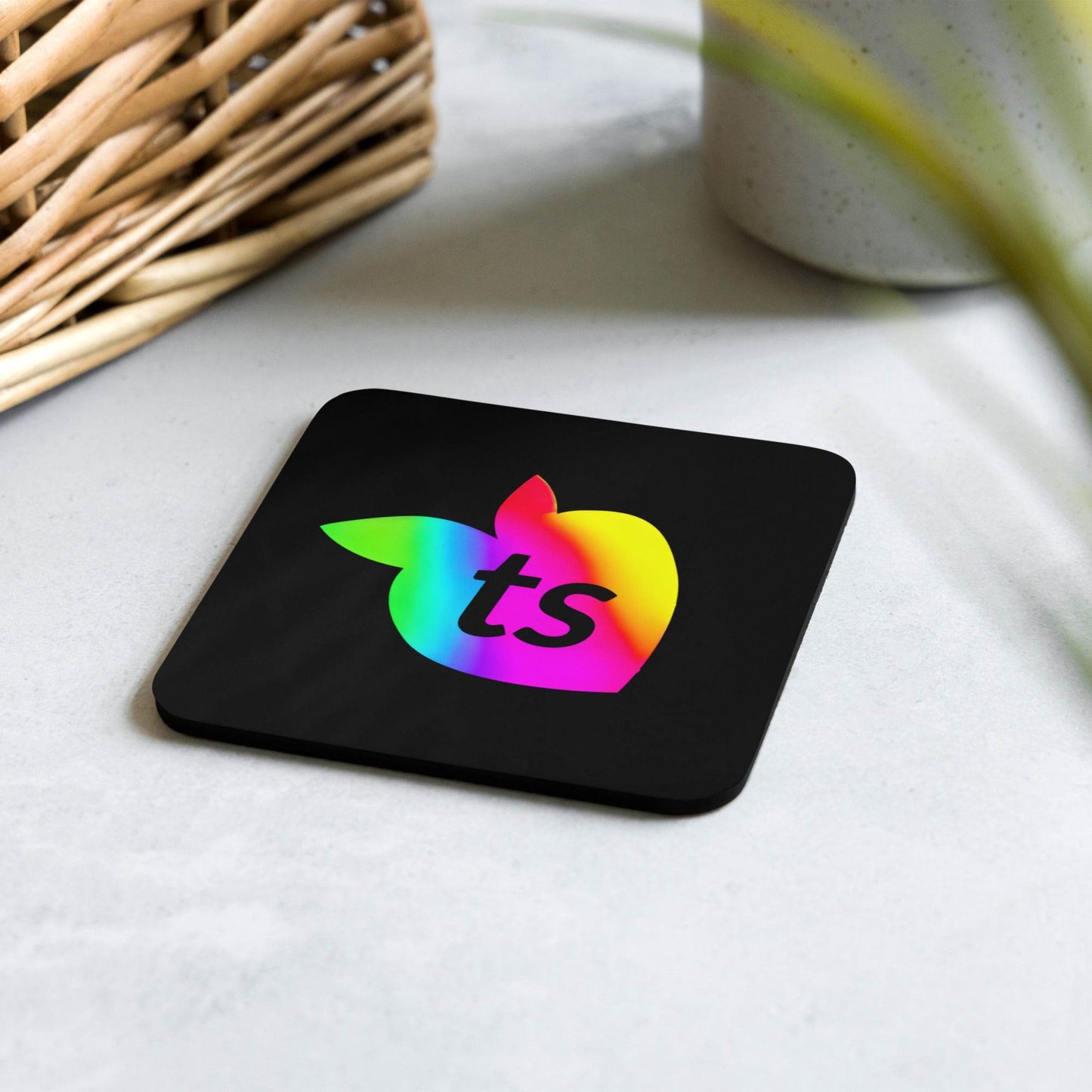 tsgabrielle • Pride 2025 • Cork-Back Coaster • 3.74″×3.74″ - tsgabrielle