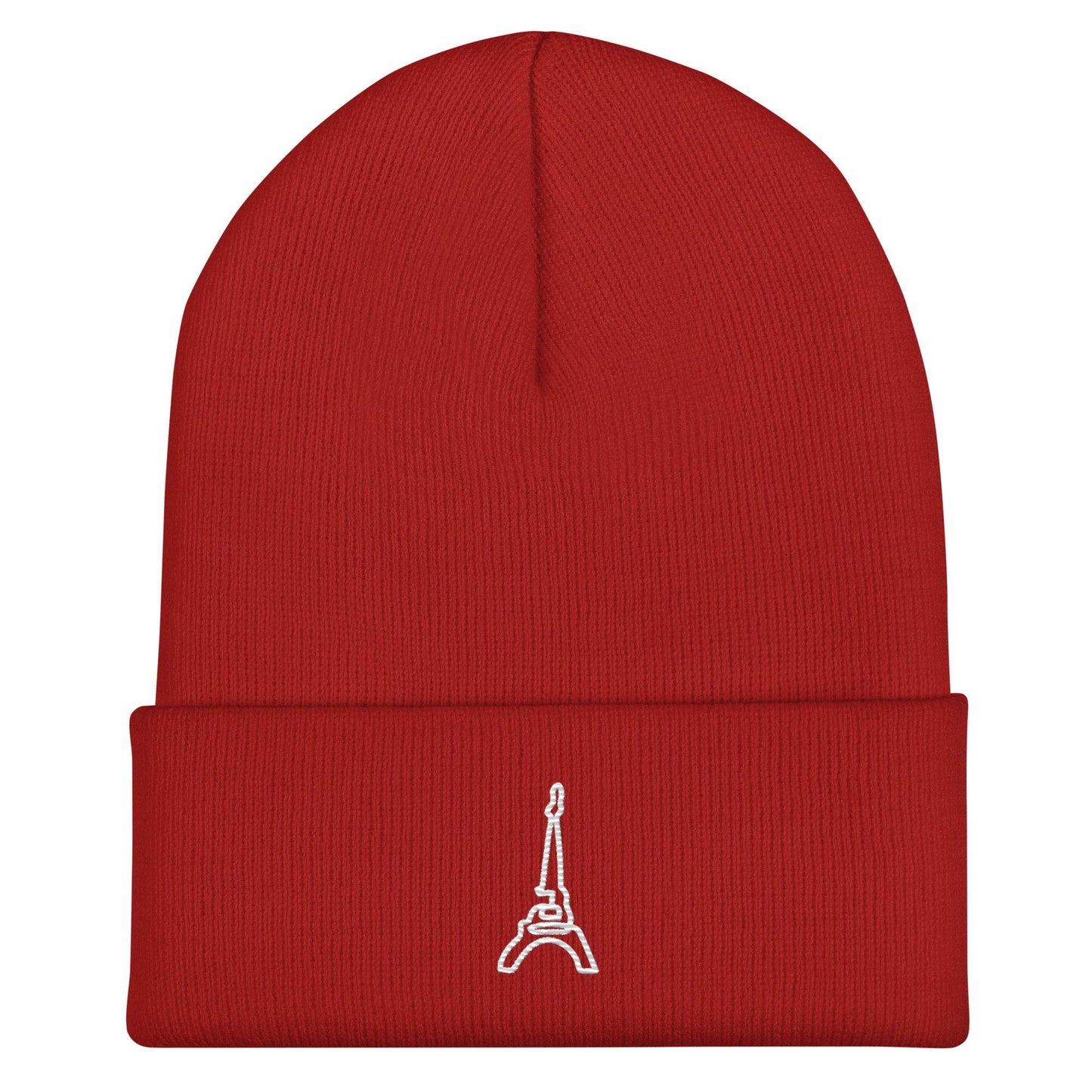 tsgabrielle • Paris - La Tour Eiffel • Cuffed Beanie Red • Red - tsgabrielle