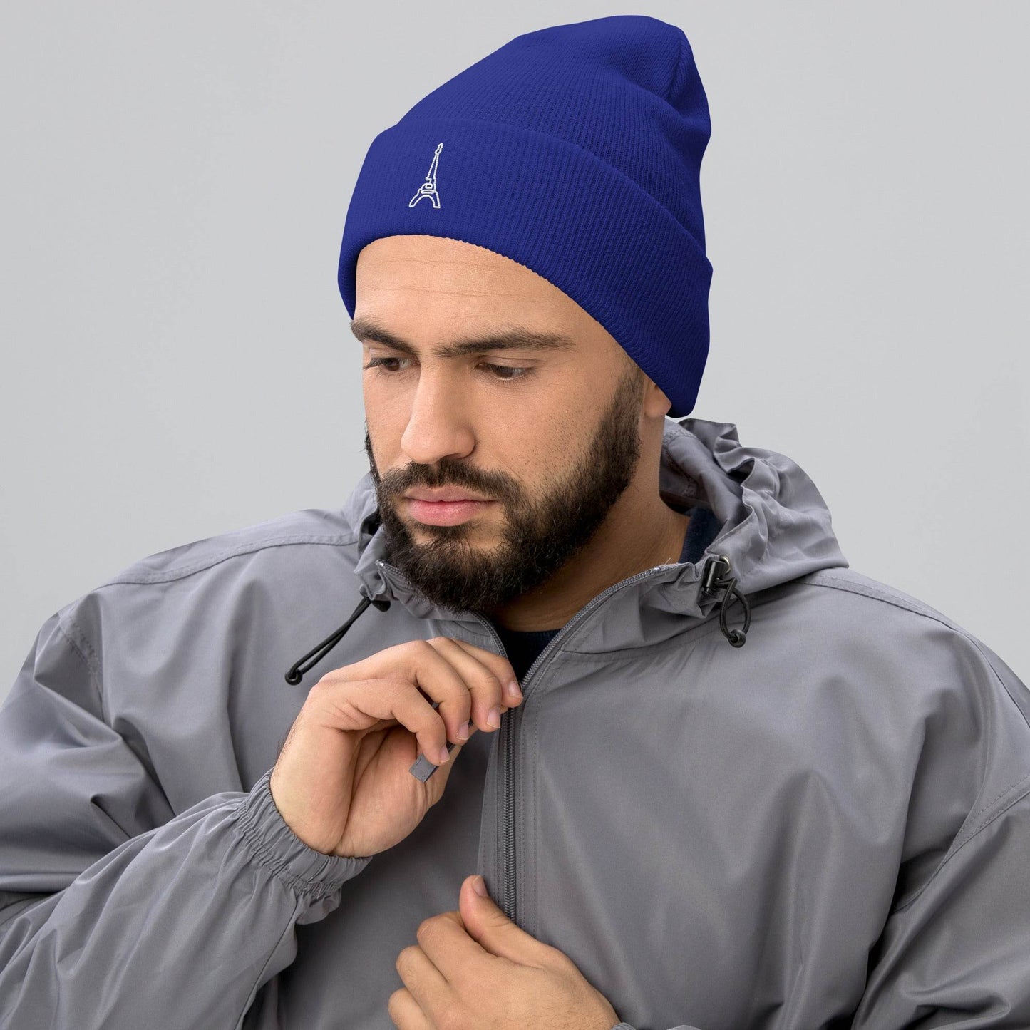 tsgabrielle • Paris - La Tour Eiffel • Cuffed Beanie Red • Blue - tsgabrielle