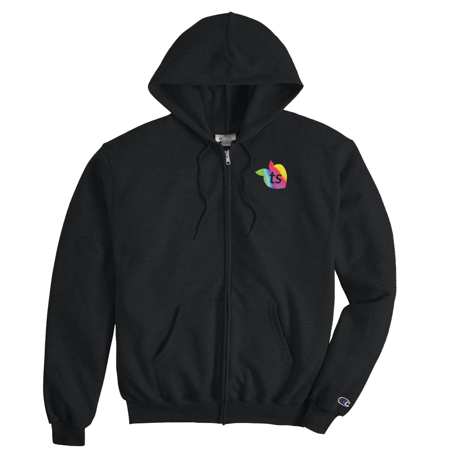Champion® by tsgabrielle • Men's • Pride 2025 • Powerblend Zip Hood • Black - tsgabrielle