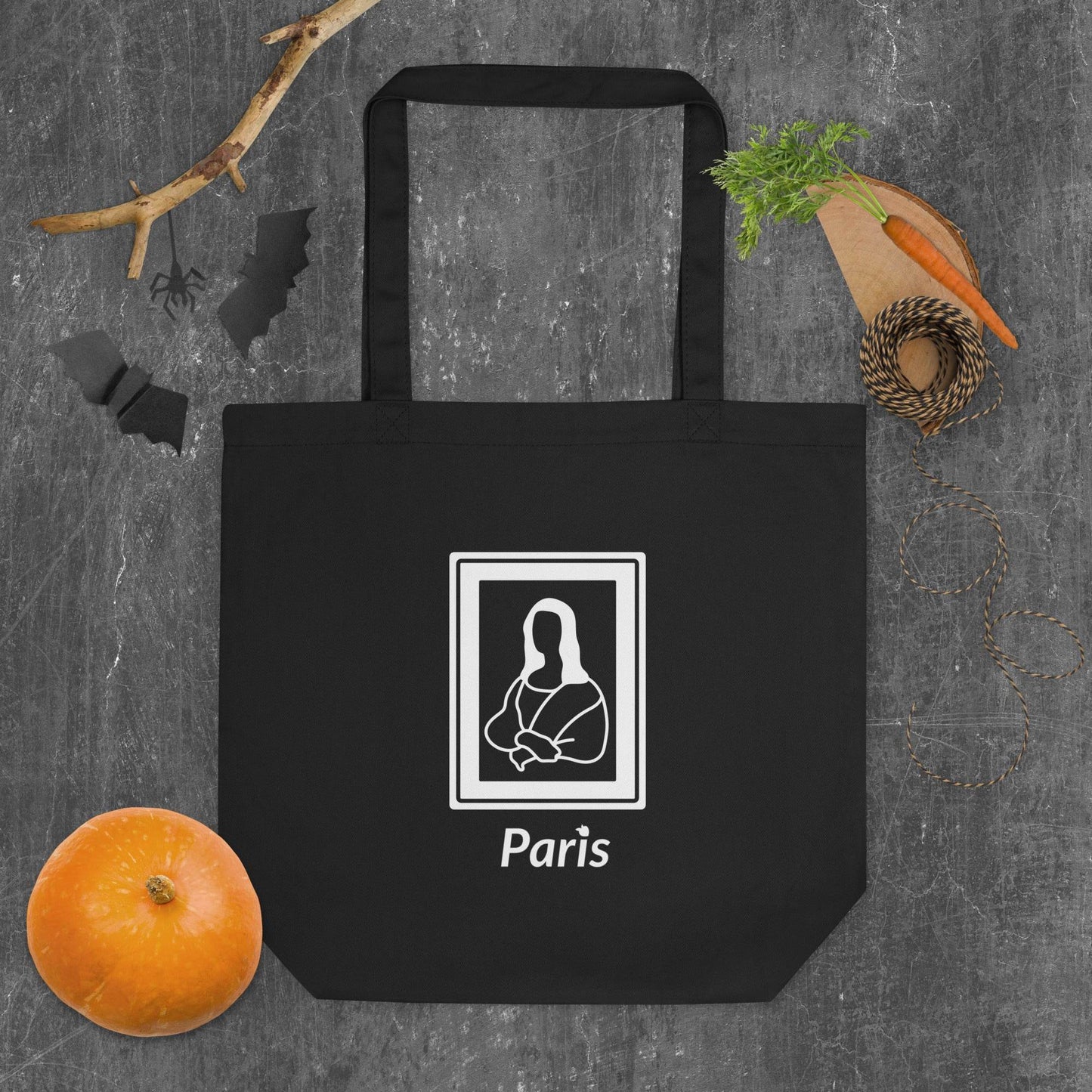 tsgabrielle • Paris - Da Vinci • Tote Bag • Black • Eco-Friendly - tsgabrielle