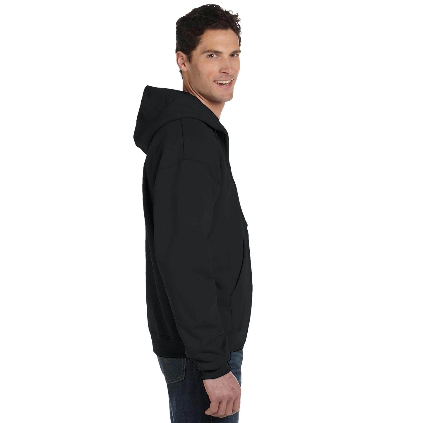 Champion® by tsgabrielle • Men's • Pride 2025 • Powerblend Zip Hood • Black - tsgabrielle