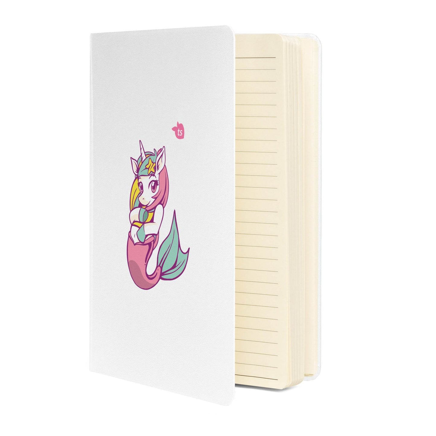 JournalBook® by tsgabrielle • Unicorn - Lunabelle • Hardcover Bound Notebook • White - tsgabrielle