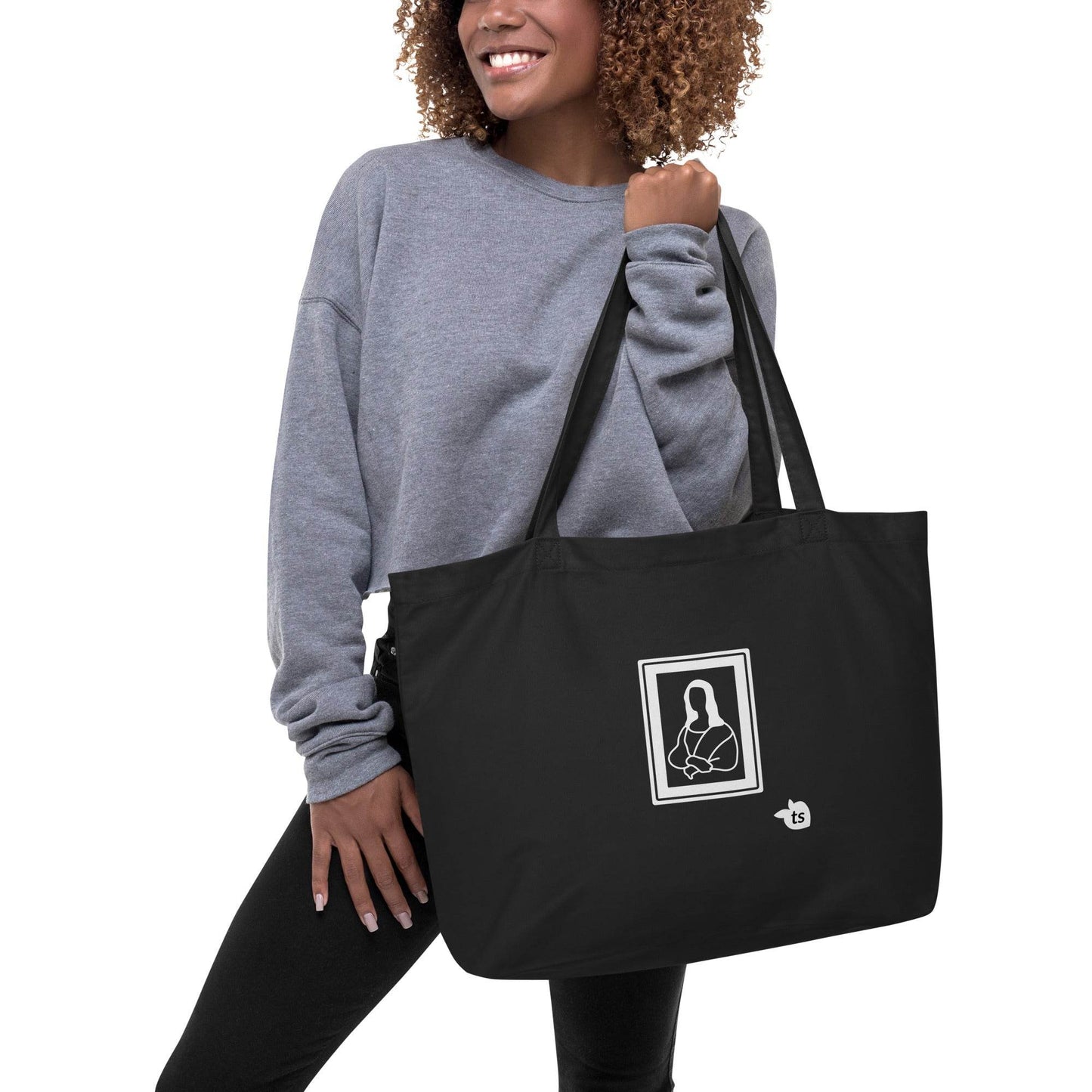 tsgabrielle • Paris - Da Vinci • Large Tote Bag • Black • Coton Organic - tsgabrielle