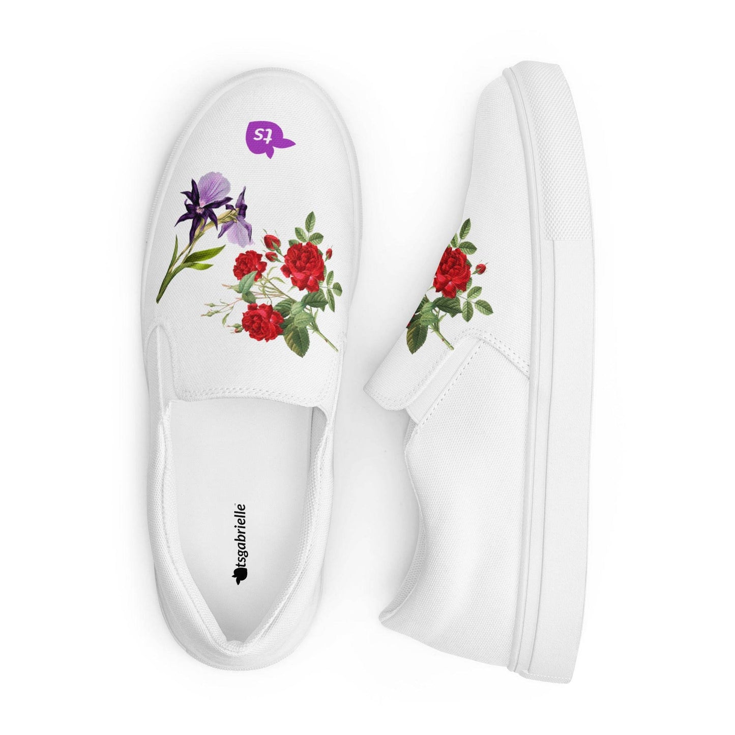 tsgabrielle • Men’s • TransFLOWer • Slip-On Canvas Shoes • White - tsgabrielle