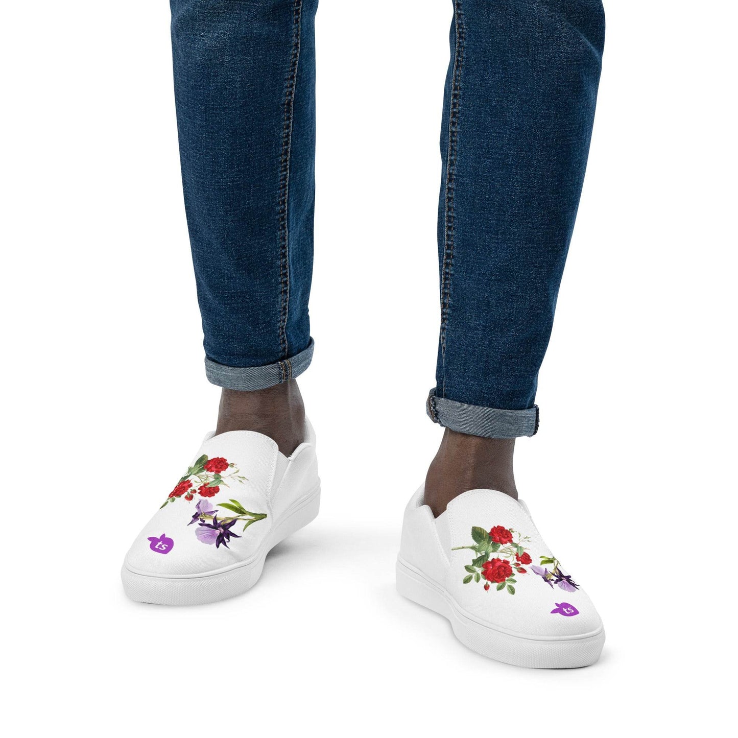 tsgabrielle • Men’s • TransFLOWer • Slip-On Canvas Shoes • White - tsgabrielle