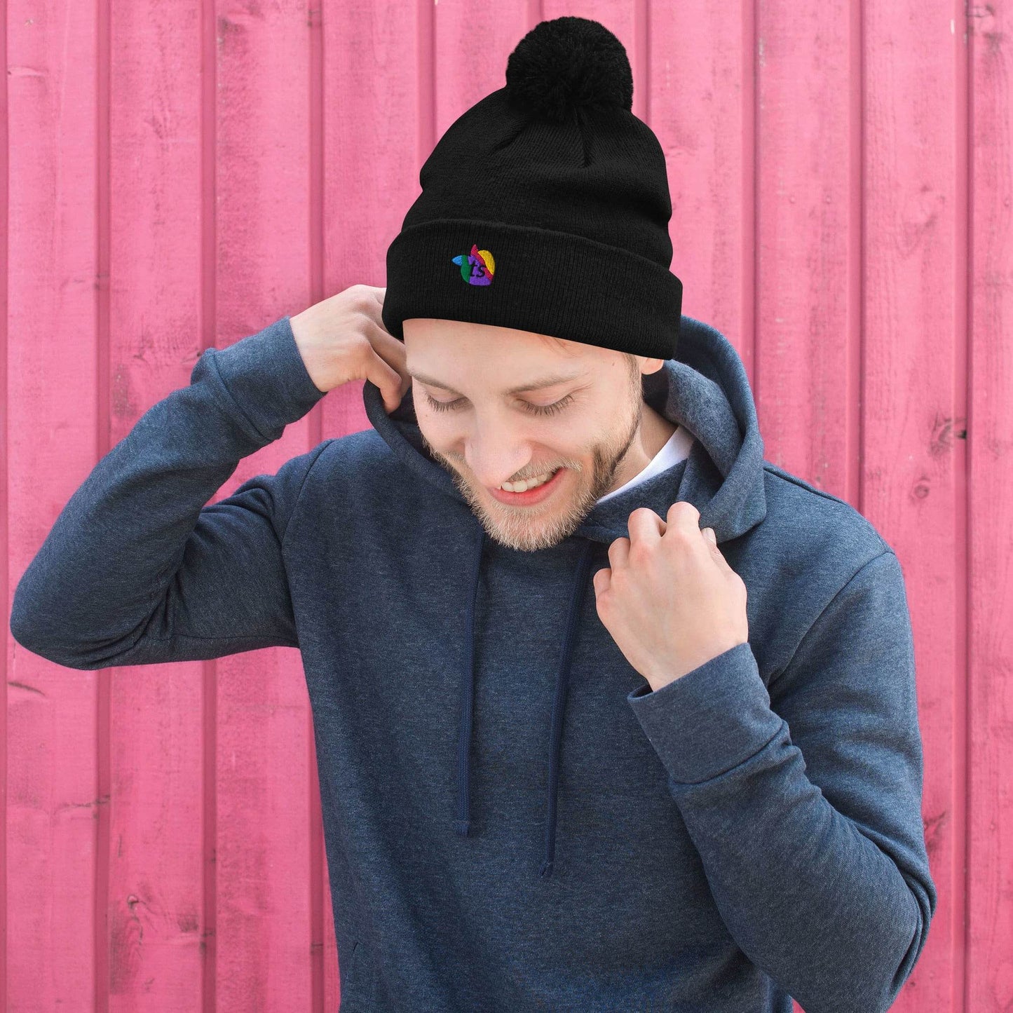 tsgabrielle • Pride 2025 • Pom-Pom Beanie • Black - tsgabrielle