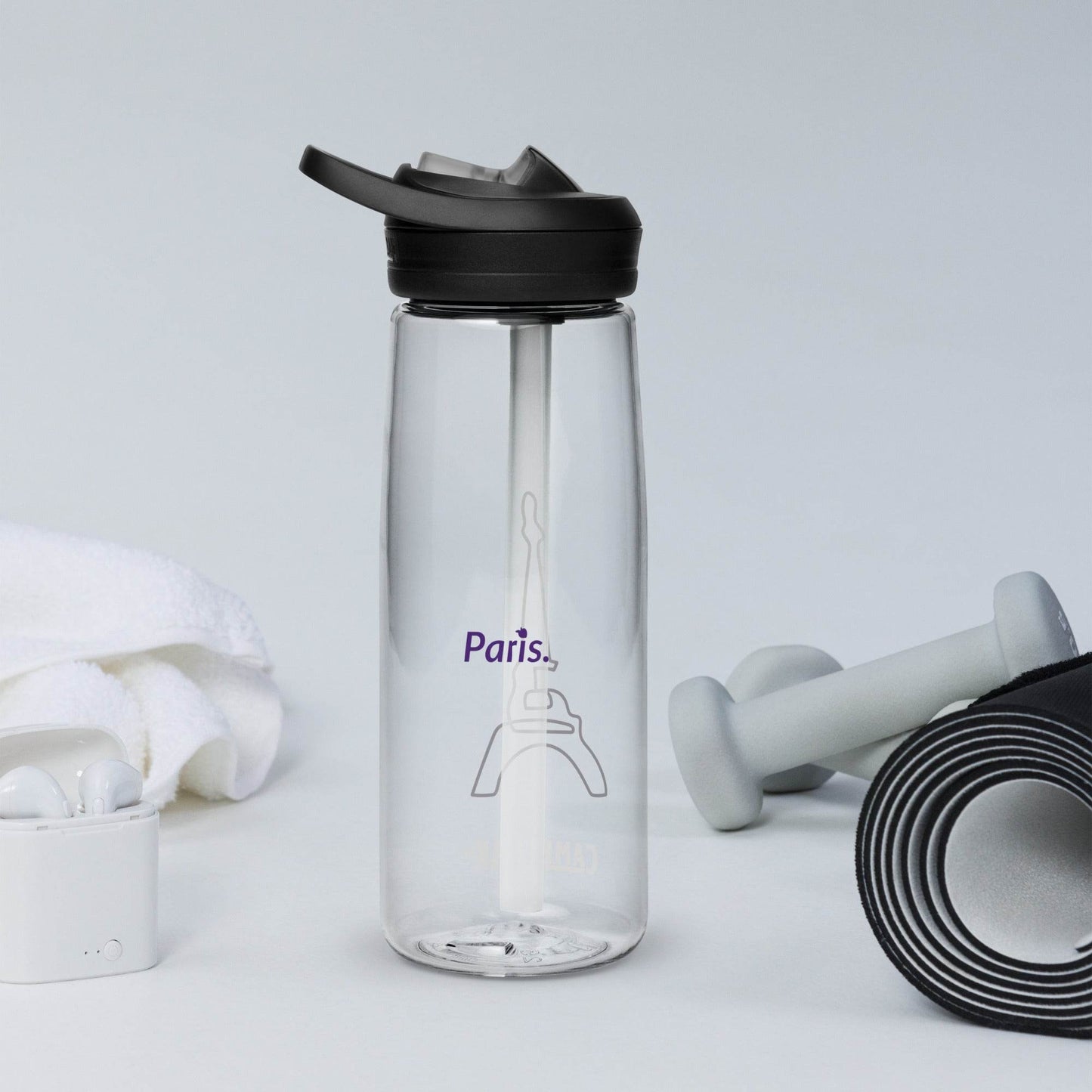 tsgabrielle • Paris • Sports Water Bottle • Clear • 25 oz - 739 ml - tsgabrielle