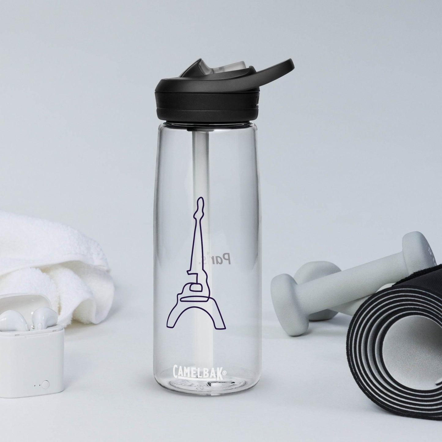 tsgabrielle • Paris • Sports Water Bottle • Clear • 25 oz - 739 ml - tsgabrielle