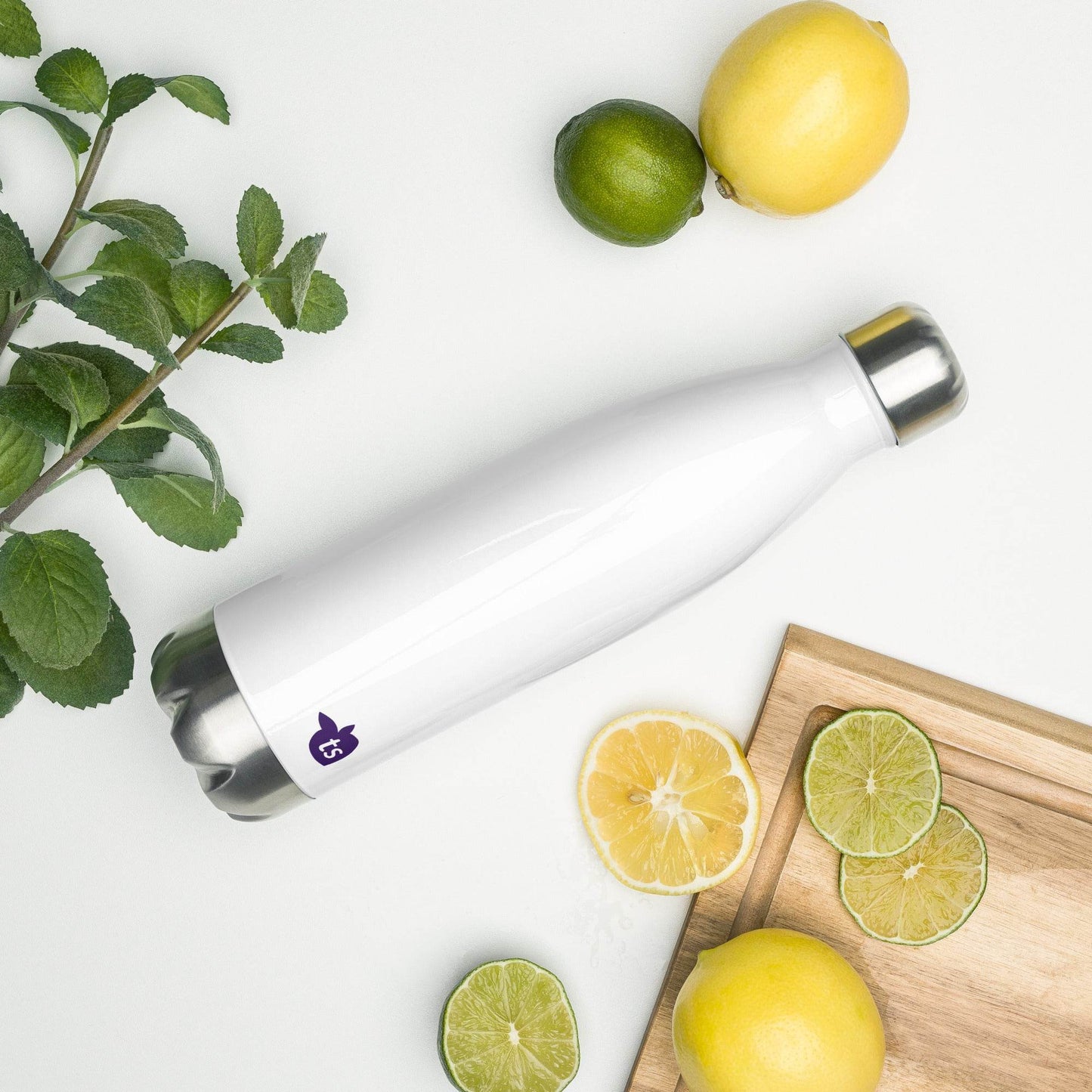 tsgabrielle • Paris - La TourEiffel • Water Bottle • White • Stainless Steel • 17 oz - 500ml - tsgabrielle