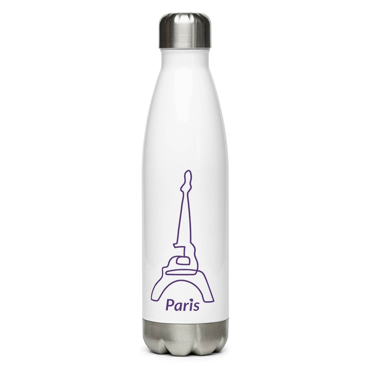 tsgabrielle • Paris - La TourEiffel • Water Bottle • White • Stainless Steel • 17 oz - 500ml - tsgabrielle
