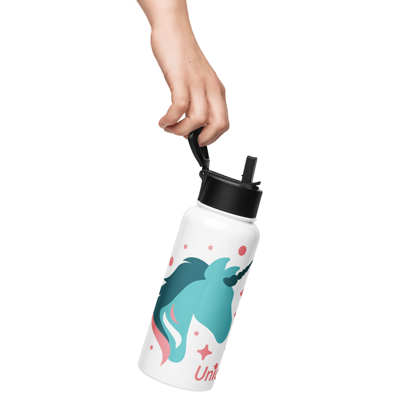 tsgabrielle • Unicorn - Seraphina • Water Bottle with a Straw Lid • 32 oz - tsgabrielle
