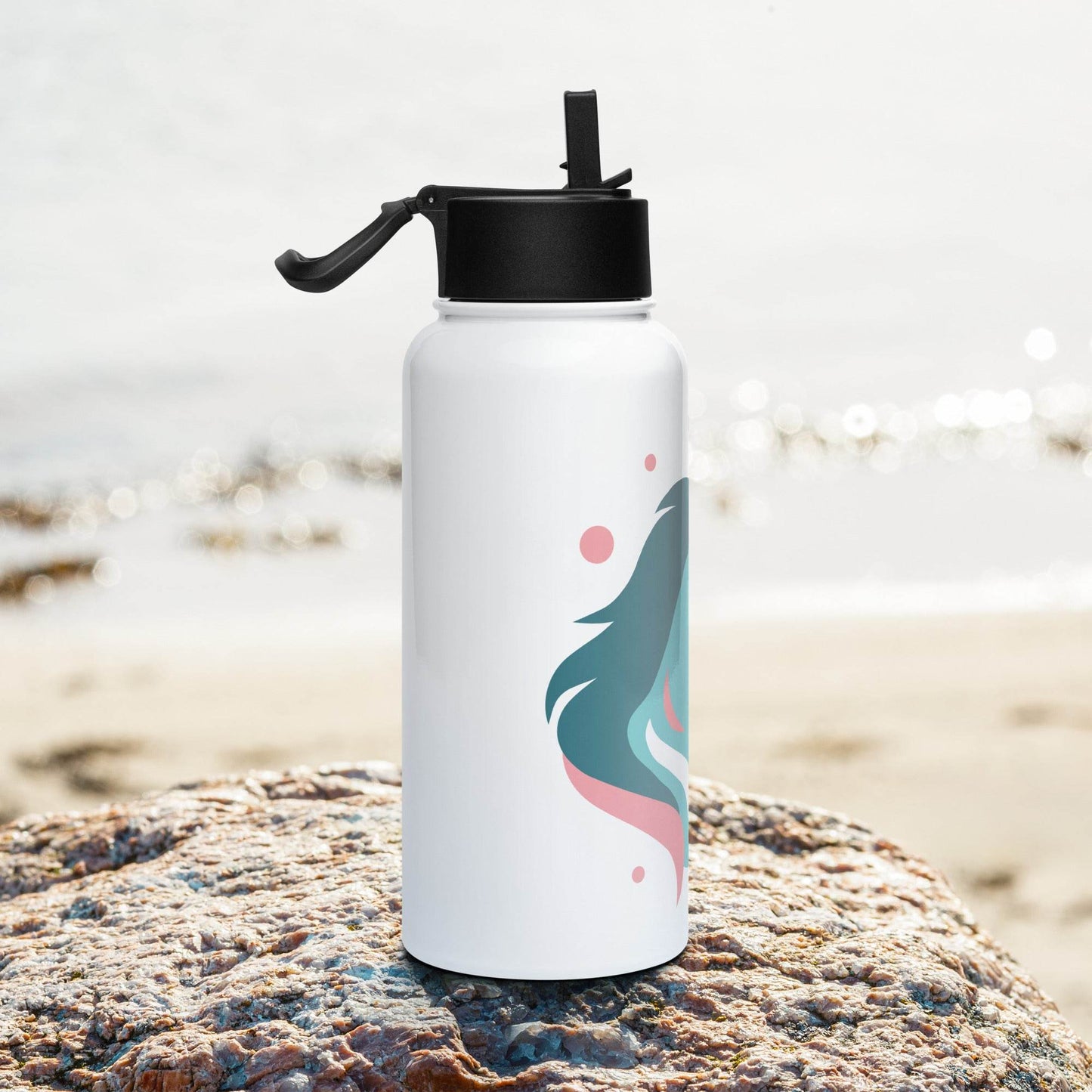 tsgabrielle • Unicorn - Seraphina • Water Bottle with a Straw Lid • 32 oz - tsgabrielle
