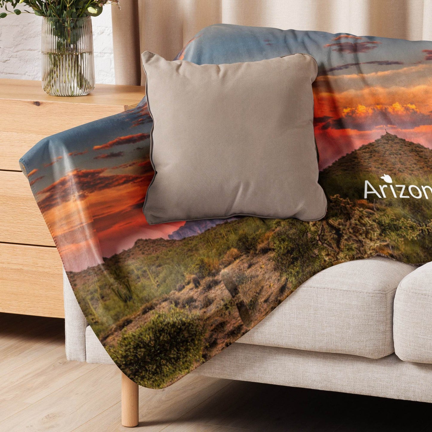 tsgabrielle • Arizona - Cactus • Sherpa Blanket • 37″ × 57″ - tsgabrielle