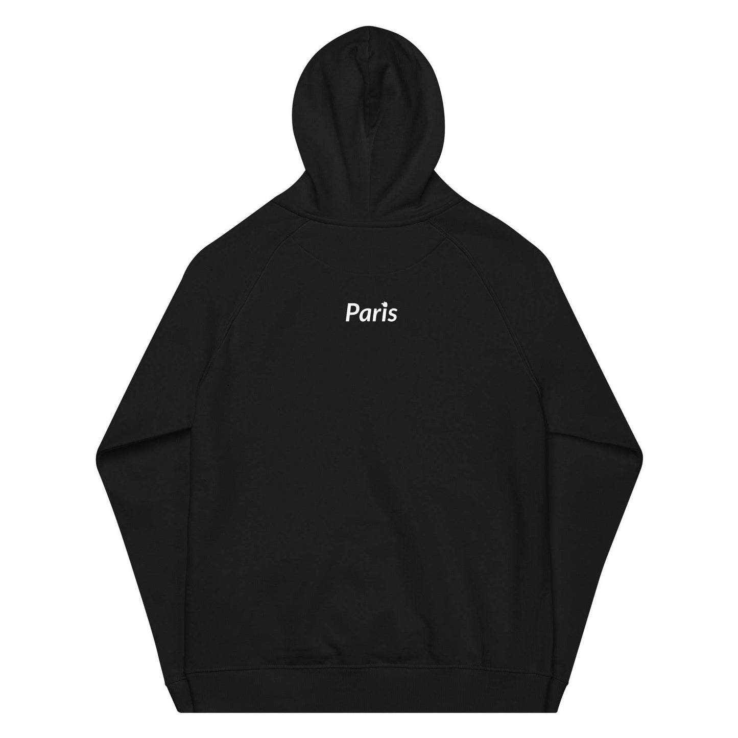 tsgabrielle • Men's • Paris- The Louvre Pyramid • Eco Raglan Hoodie • Black - tsgabrielle