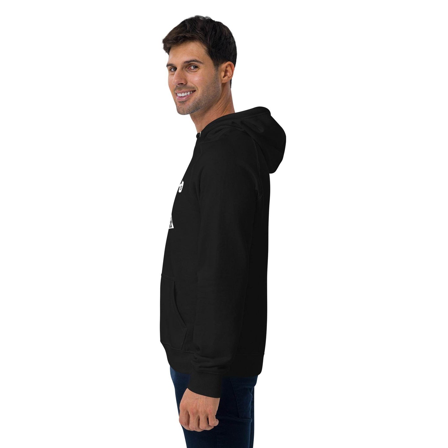 tsgabrielle • Men's • Paris- The Louvre Pyramid • Eco Raglan Hoodie • Black - tsgabrielle