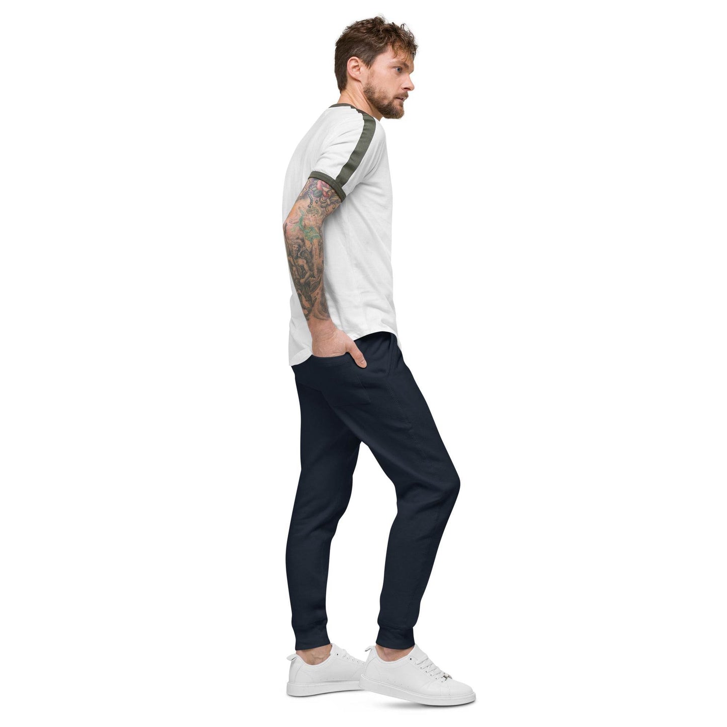 tsgabrielle • Men's • Paris - La Tour Eiffel • Fleece Sweatpants • Navy Blue - tsgabrielle