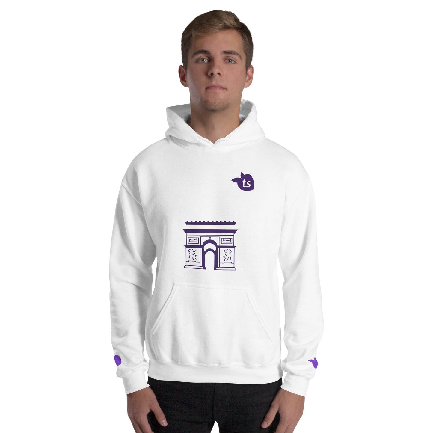 tsgabrielle • Men's • Paris - Arc de Triomphe • Hoodie • White - tsgabrielle