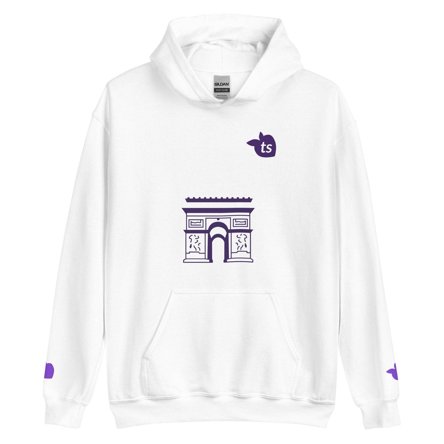 tsgabrielle • Men's • Paris - Arc de Triomphe • Hoodie • White - tsgabrielle