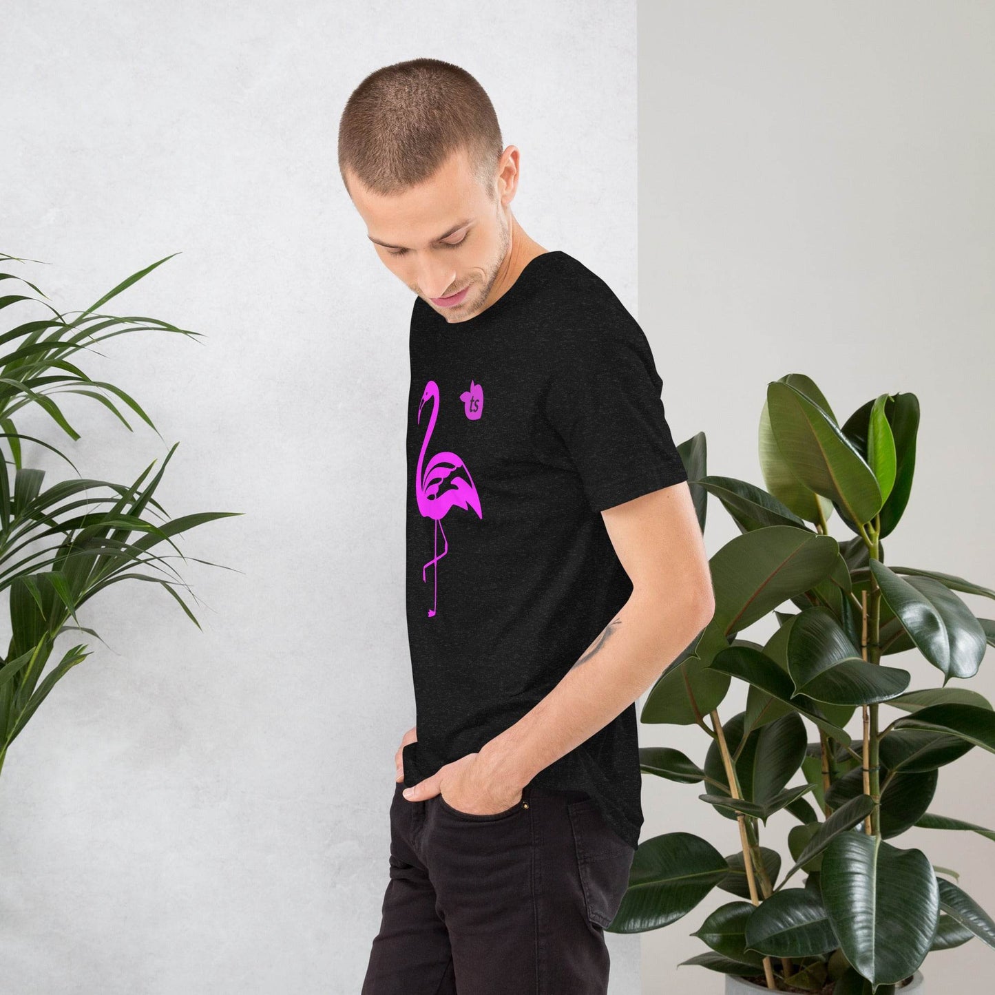 tsgabrielle • Men’s • Flamant Rose • T-Shirt • Black - tsgabrielle