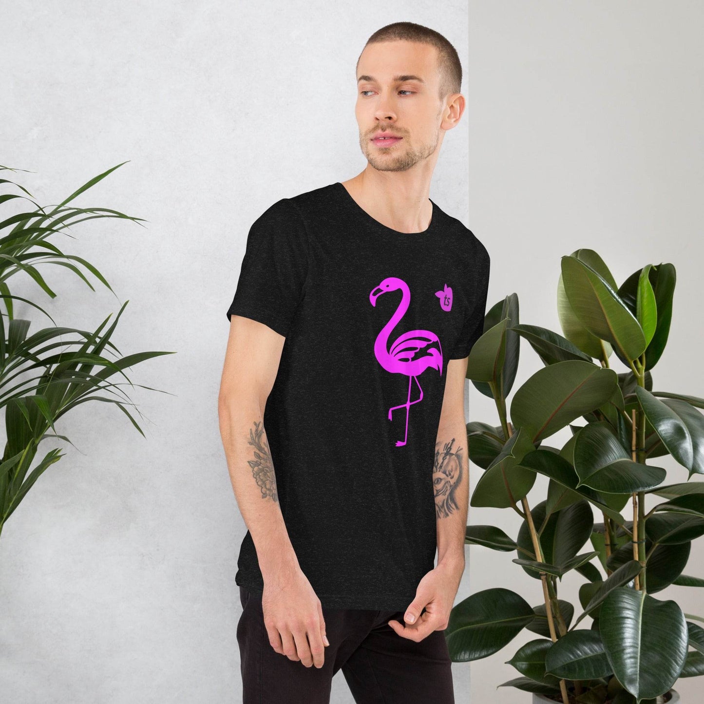 tsgabrielle • Men’s • Flamant Rose • T-Shirt • Black - tsgabrielle