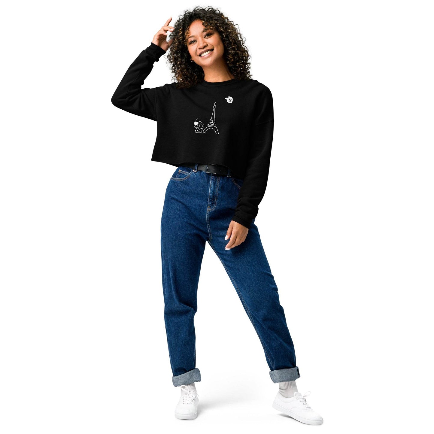 tsgabrielle • Trans / Women's • Paris • Crop Sweatshirt • Black - tsgabrielle