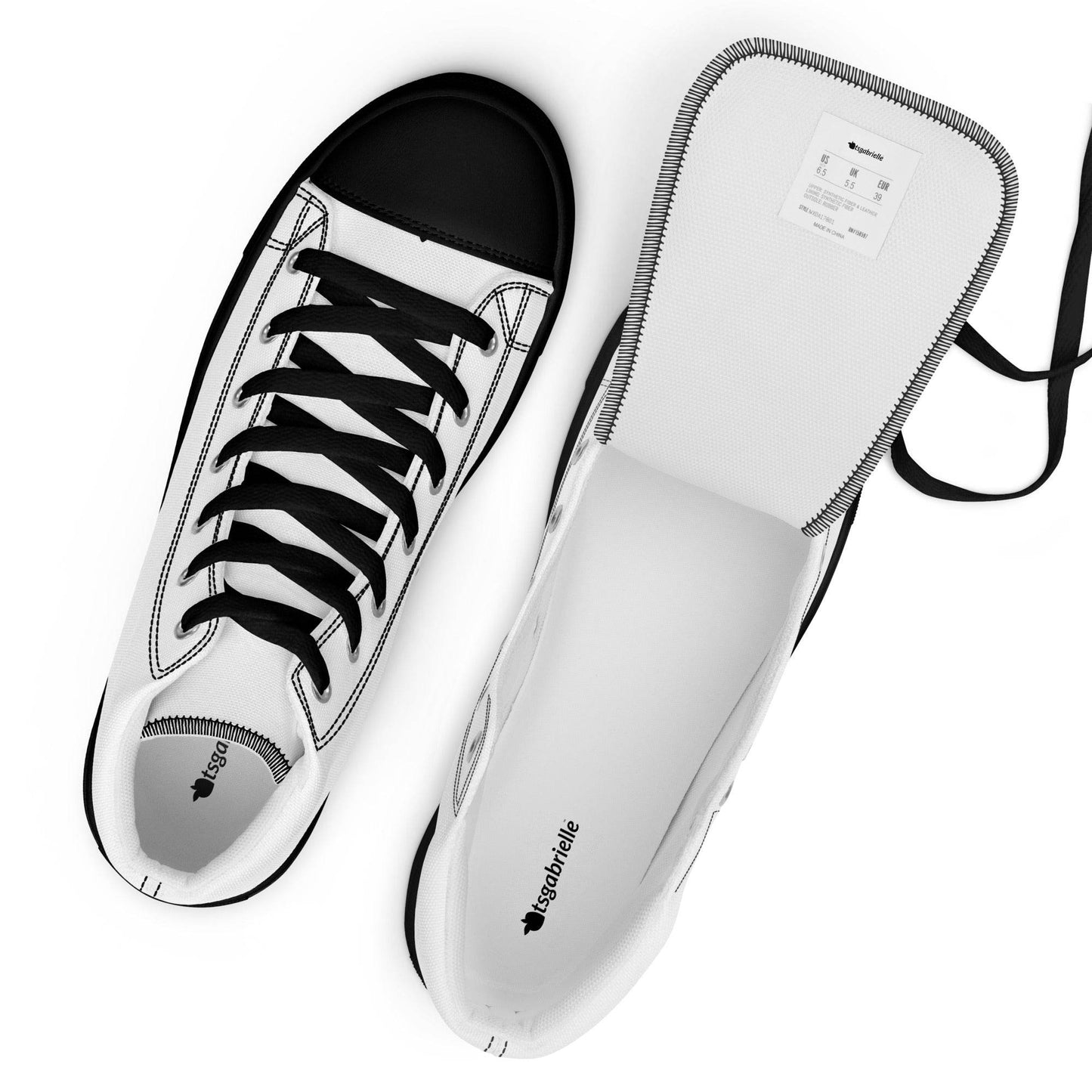 tsgabrielle • Trans / Women’s • High Top Canvas Shoes • Black Peach - tsgabrielle