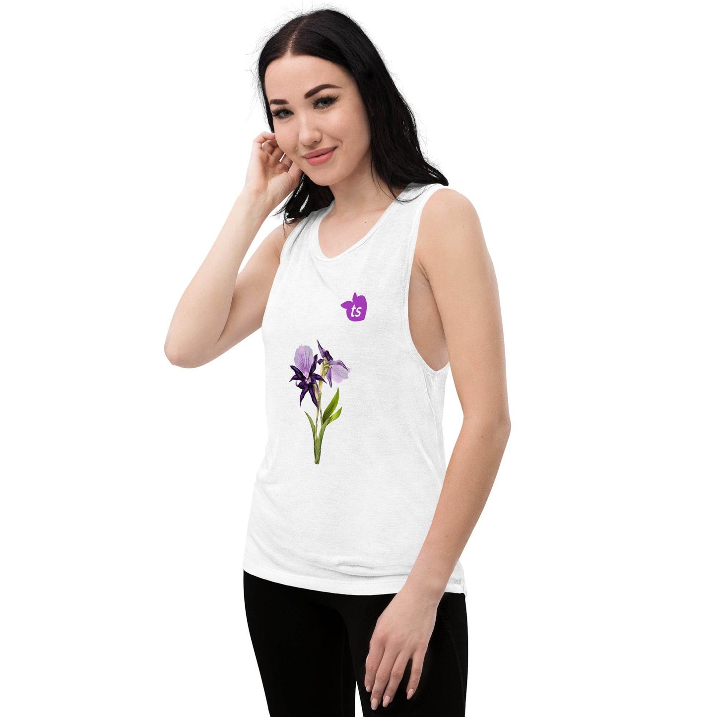 tsgabrielle • Trans / Women's • TransFLOWer • Muscle Tank • White - tsgabrielle