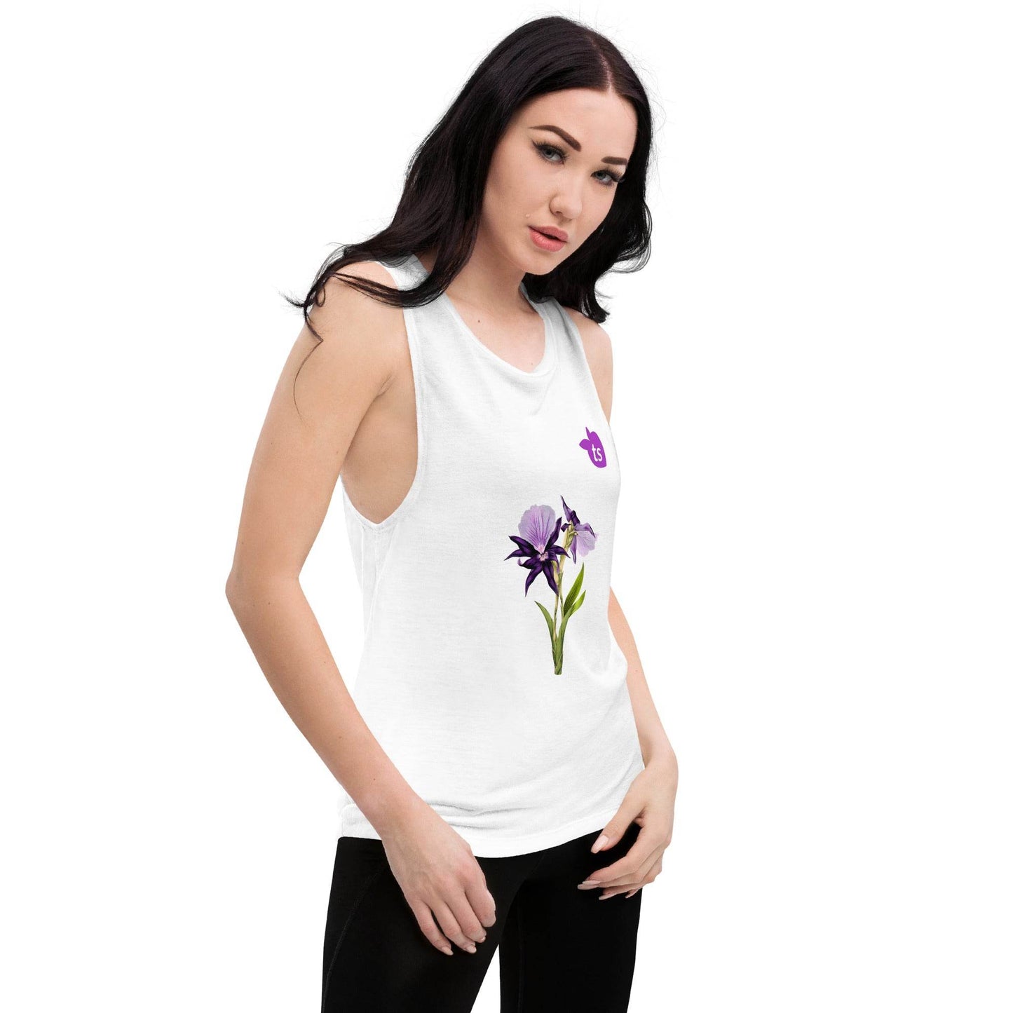 tsgabrielle • Trans / Women's • TransFLOWer • Muscle Tank • White - tsgabrielle