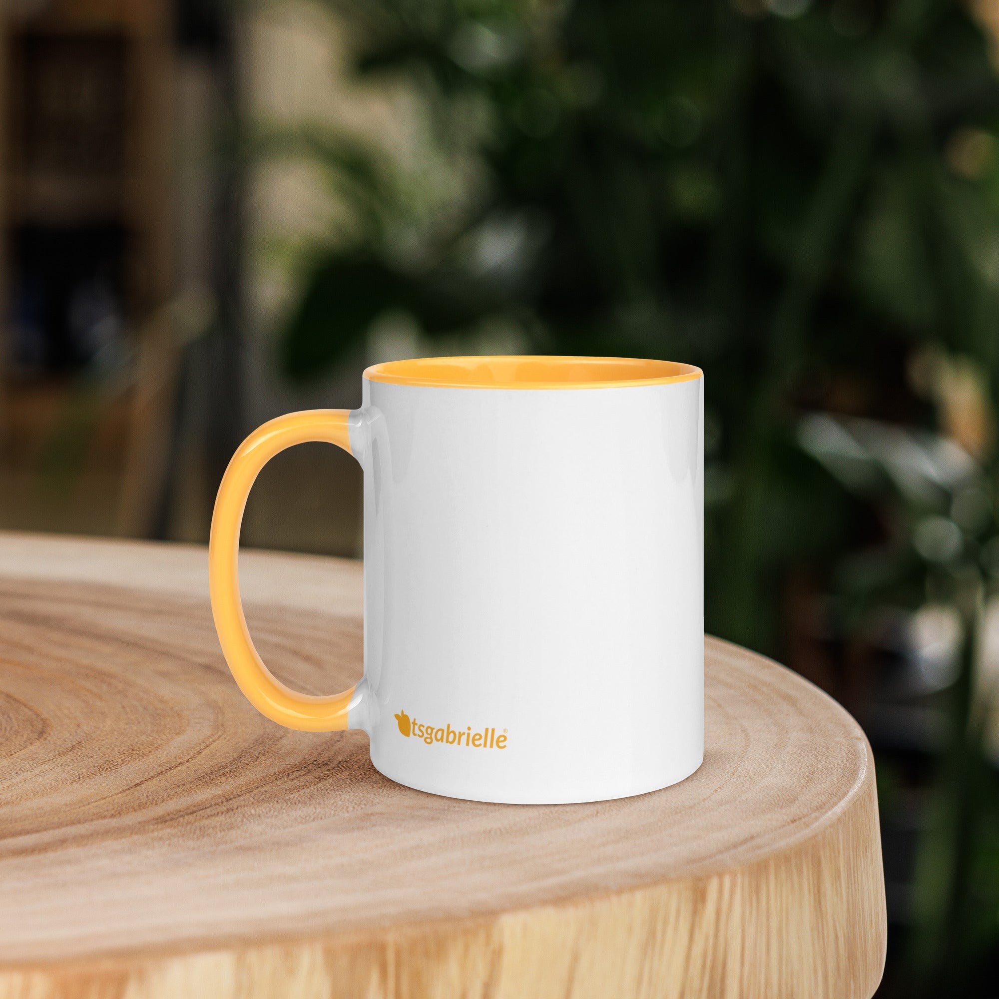 tsgabrielle® • Mug with Color Golden Yellow Inside • Ceramic • 11 oz