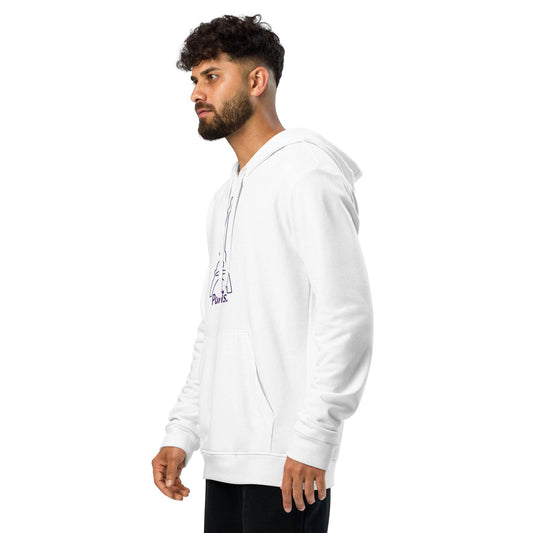 adidas® by tsgabrielle • Men's • Paris - La Tour Eiffel • Fleece Hoodie • White - tsgabrielle