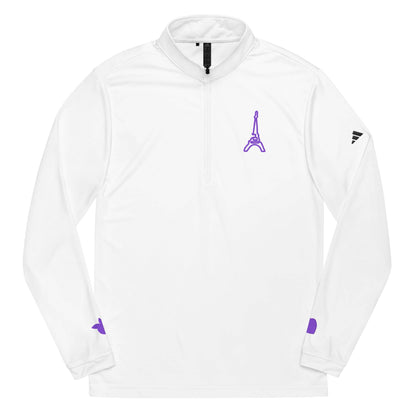 adidas® by tsgabrielle • Men's • Paris - La Tour Eiffel • Quarter Zip Pullover • White - tsgabrielle