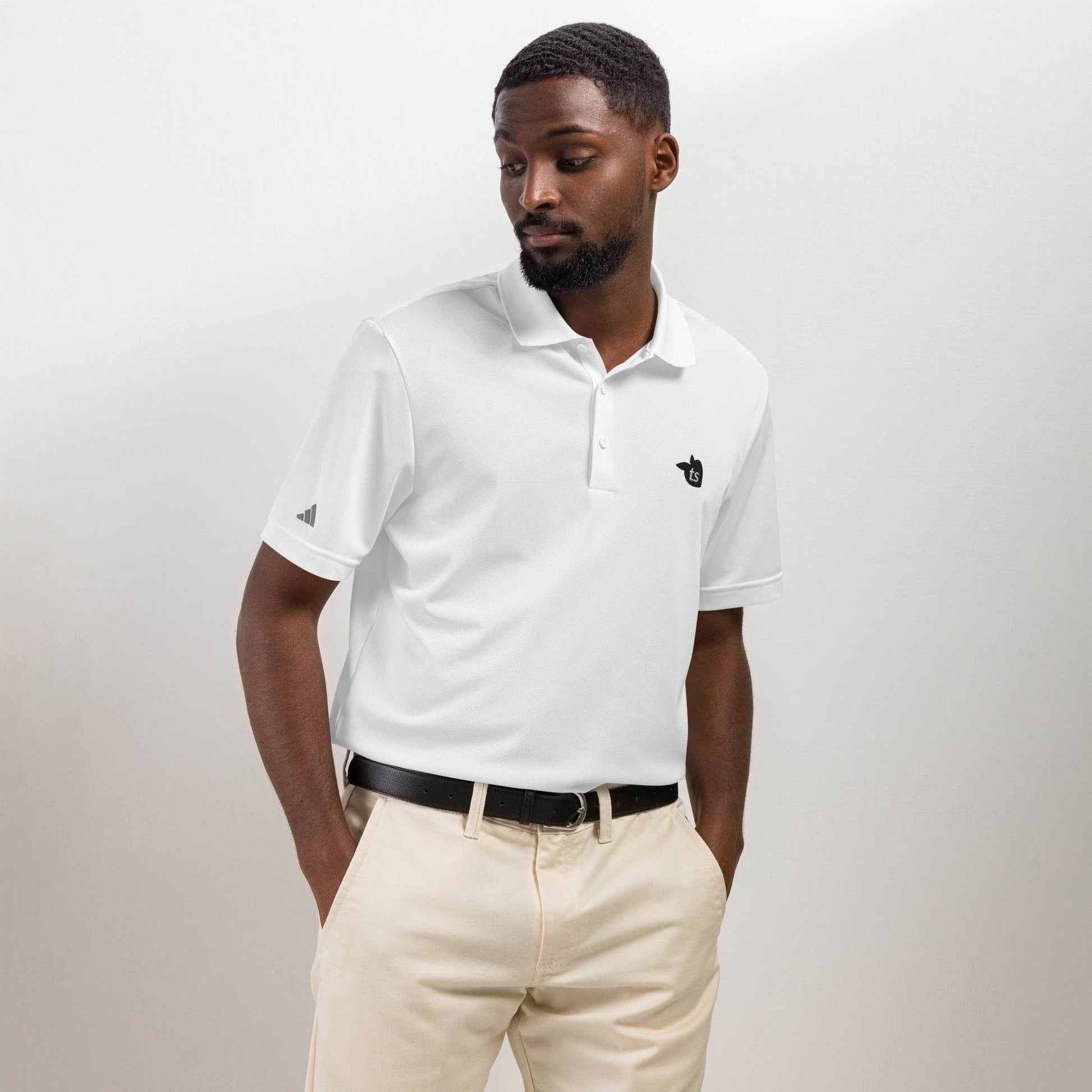 adidas® by tsgabrielle • Men's • Sport Polo • White - tsgabrielle