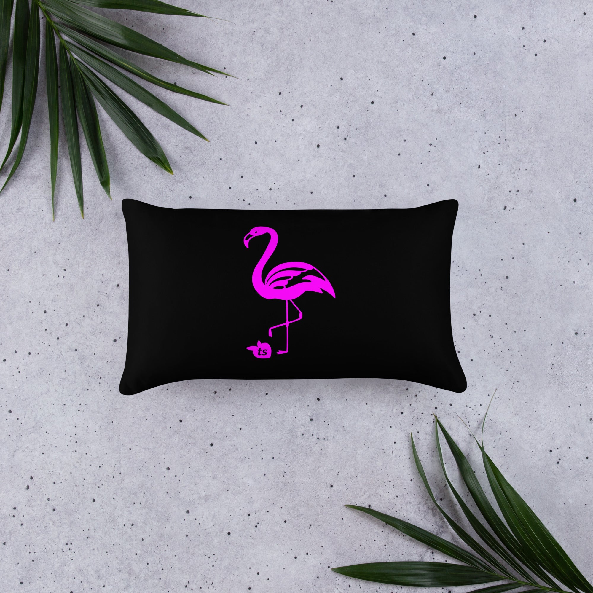 tsgabrielle® • Flamant 🦩 Rose • Pillows • Black • 3 Sizes