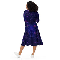 tsgabrielle® • For Her 👗 • 🌌✨Édition Spatiale • Cosmic Edition • Long Sleeve Midi Dress