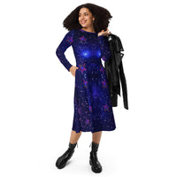 tsgabrielle® • For Her 👗 • 🌌✨Édition Spatiale • Cosmic Edition • Long Sleeve Midi Dress