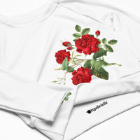 tsgabrielle® • For Her 👗 • TransFLOWer • Long-Sleeve Crop Top • White