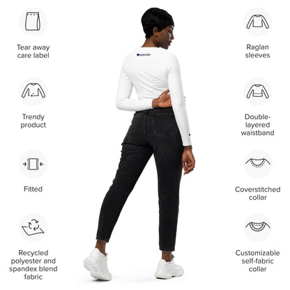 tsgabrielle • Trans / Women's • Unicorn - Moonwhisper • Long-Sleeve Crop Top - tsgabrielle