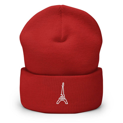 tsgabrielle • Paris - La Tour Eiffel • Cuffed Beanie Red • Red - tsgabrielle