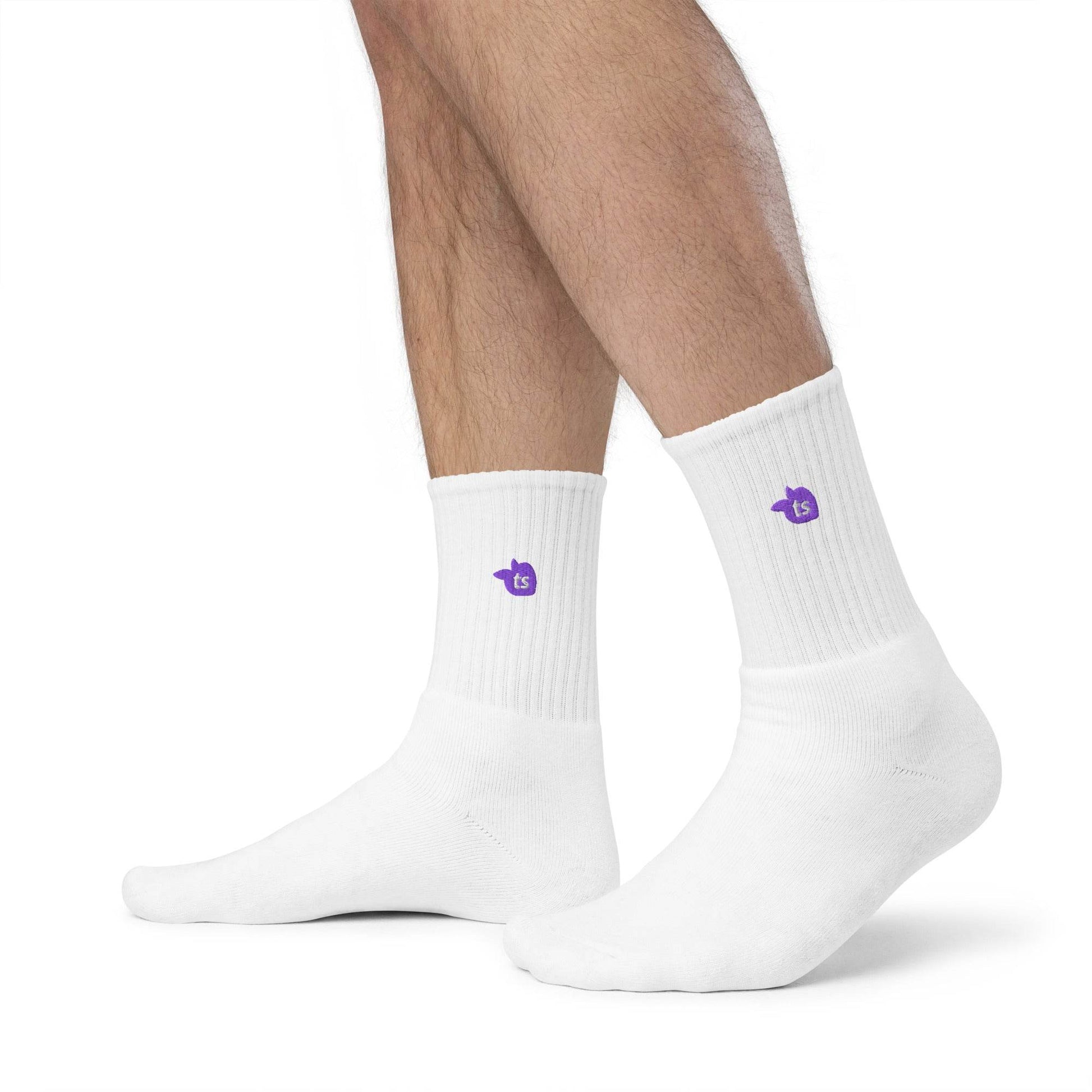 tsgabrielle • Men's • Embroidered Socks • White - tsgabrielle