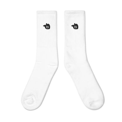 tsgabrielle • Trans / Women's • Embroidered Socks • White • 2 Sizes - tsgabrielle